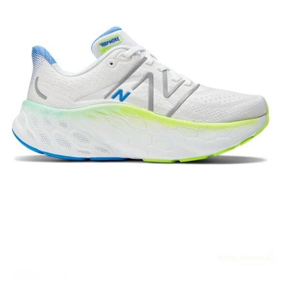 New Balance Women’s Fresh Foam More V4 in White/Cobalt Size 7.5 - Picture 1 of 13